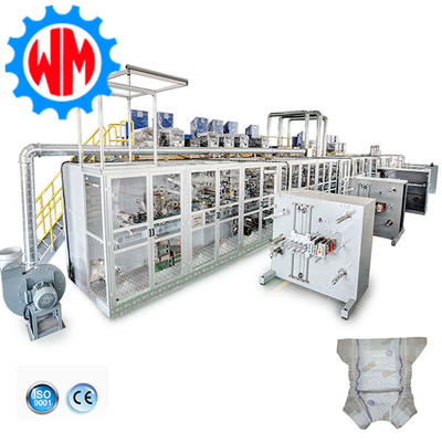 شراء السرعة العالية كاملة سيرفو حفاضة الطفل صنع الآلات التحكم في PLC مع نظام التعبئة online manufacture