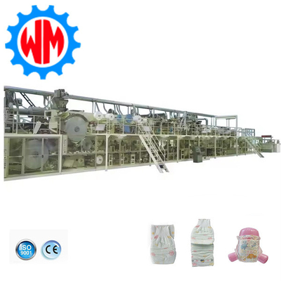 شراء آلة صناعة حفاضات الأطفال الآلية بالكامل نظام آلي مع تصميم محترف online manufacture