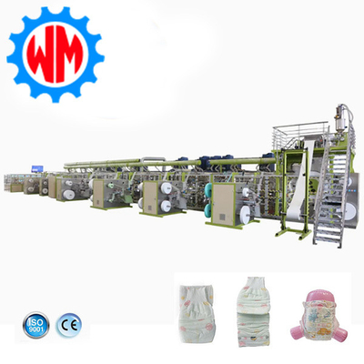 شراء آلات حفاضات الأقمشة غير المنسوجة خط إنتاج حفاضات عالية الكفاءة online manufacture