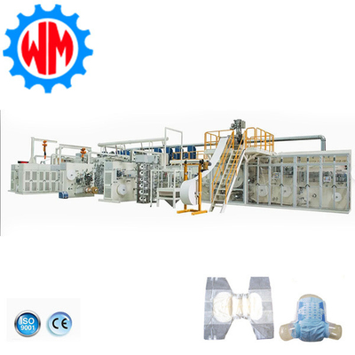 شراء 400 قطعة / دقيقة خط إنتاج حفاضات البالغين التحكم الذكي مع نظام التعبئة online manufacture