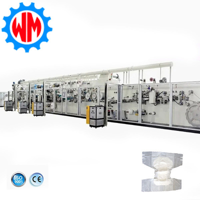 شراء التصميم المهنية كاملة سيرفو الكبار حفاضات تصنيع آلة مع نظام التراص التلقائي online manufacture