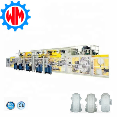 شراء Womeng معدات صناعة المناديل الصحية الذكية الجديدة مع CE online manufacture