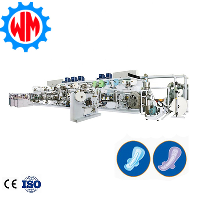 شراء High Speed Automatic Packaging Sanitary Pad Making Machine PLC Control  تصنيع عبر الإنترنت