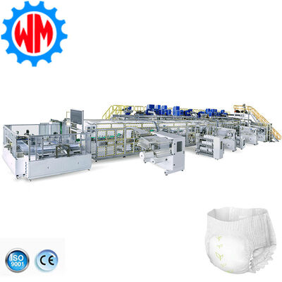 شراء 600Pcs/Min Baby Pull-Ups Diaper Training Pants Making Machine Full Servo Smart Panel Control تصنيع عبر الإنترنت